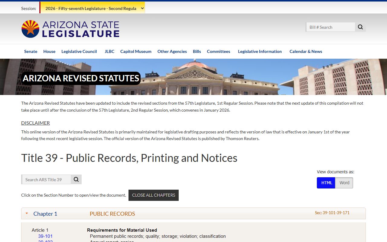 Arizona public records statutes for 72 hour booking access